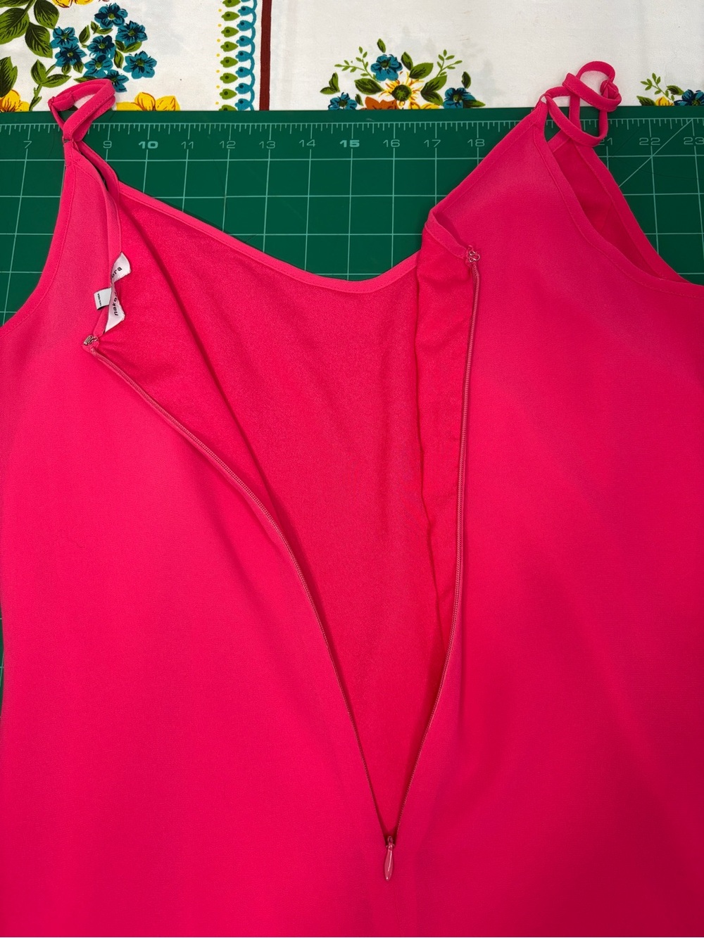 Naked Zebra Hot Pink Mini Slip Dress Adjustable Spaghetti Straps Bright Summer - Picture 6 of 8